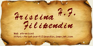 Hristina Filipendin vizit kartica